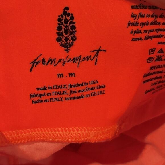 Free People, Self-Hemming Neon Leggings, M, Orange - Picture 3 of 3